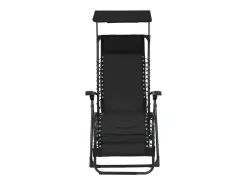 Cadeira de pátio dobrável textilene preto