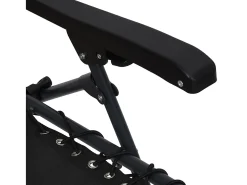 Cadeira de pátio dobrável textilene preto