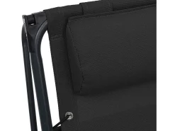 Cadeira de pátio dobrável textilene preto