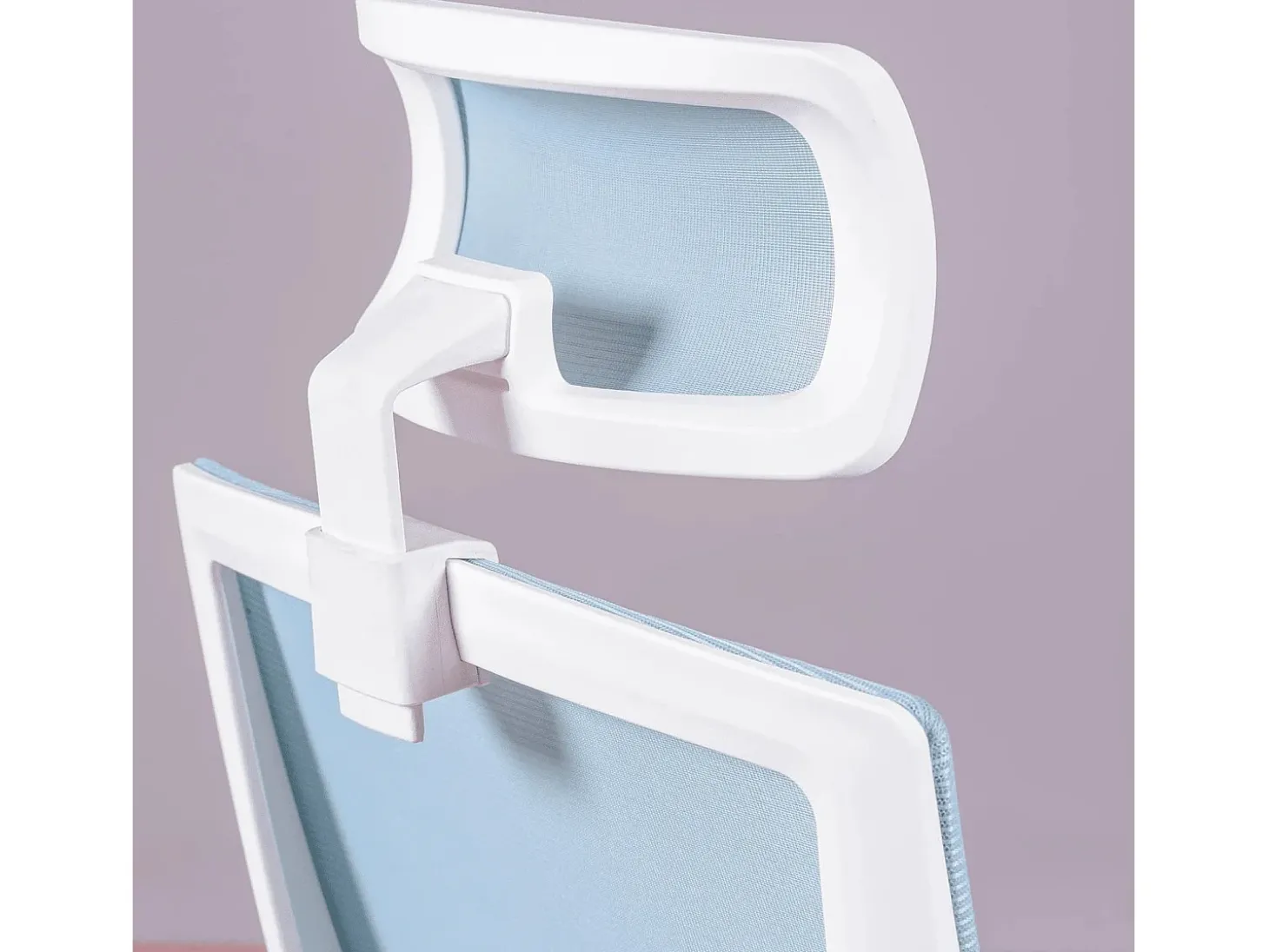 Cadeira de secretária ergonómica em mesh respirável e apoio de cabeça ajustável - Mesh - Azul