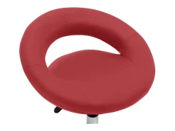 Cadeira de trabalho com rodas couro artificial vermelho tinto