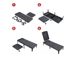 Cadeira dobrável de praia Keter Garden Lounger castanho