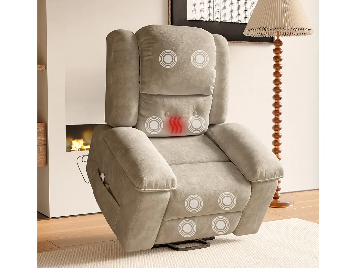 Cadeira elétrica de luxo para relaxamento e massagem
