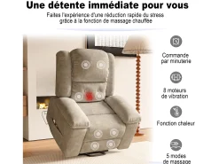 Cadeira elétrica de luxo para relaxamento e massagem