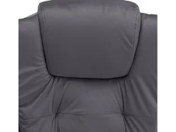 Cadeira escritório c/ função de massagem veludo cinzento-escuro