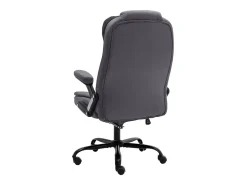 Cadeira escritório c/ função de massagem veludo cinzento-escuro