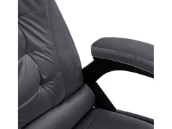 Cadeira escritório c/ função de massagem veludo cinzento-escuro