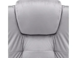 Cadeira escritório c/ função de massagem veludo cinzento-claro