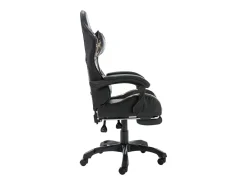 Cadeira estilo corrida c/ apoio pés couro art. preto/camuflado