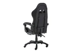 Cadeira estilo corrida c/ apoio pés couro art. preto/camuflado