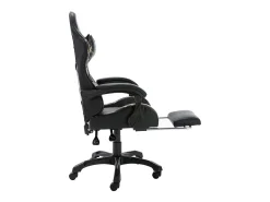 Cadeira estilo corrida c/ apoio pés couro art. preto/camuflado