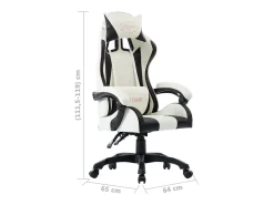 Cadeira estilo corrida couro artificial preto
