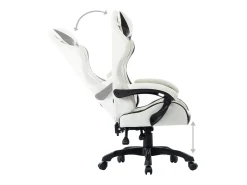 Cadeira estilo corrida couro artificial preto