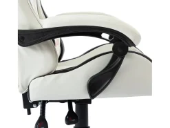 Cadeira estilo corrida couro artificial preto