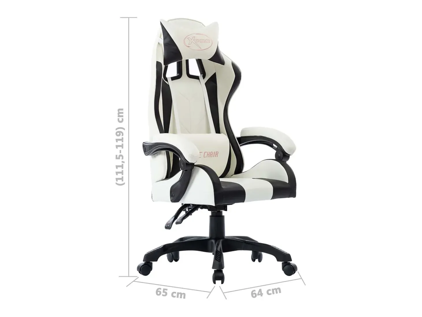 Cadeira estilo corrida couro artificial preto