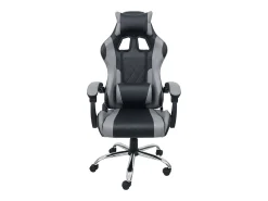 Cadeira gamer Legend com almofada lombar e apoio de cabeça, preta e cinza, 120x63x66 cm