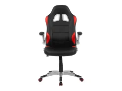 Cadeira gamer Mugello com braços dobráveis, vermelha e preta, 115x70x69 cm