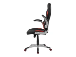 Cadeira gamer Mugello com braços dobráveis, vermelha e preta, 115x70x69 cm