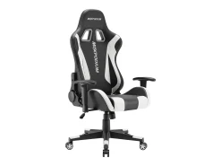 Cadeira Gaming – ergonómica, altamente ajustável – Skilled, Preta e Branca