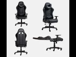 Cadeira Gaming – ergonómica,altamente ajustável, suporta até 150 kg – Tactical, Preta