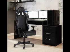 Cadeira Gaming – ergonómica,altamente ajustável, suporta até 150 kg – Tactical, Preta