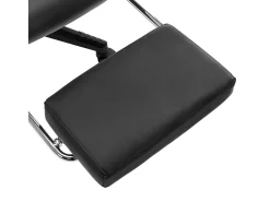 Cadeira gaming c/ apoio de pés couro artificial preto/dourado