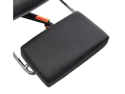 Cadeira gaming c/ apoio de pés couro artificial preto/laranja