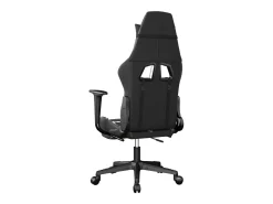 Cadeira gaming c/ apoio pés couro artificial preto e camuflado