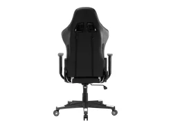 Cadeira gaming com altura ajustável - pele sintética - preto e branco - LINE