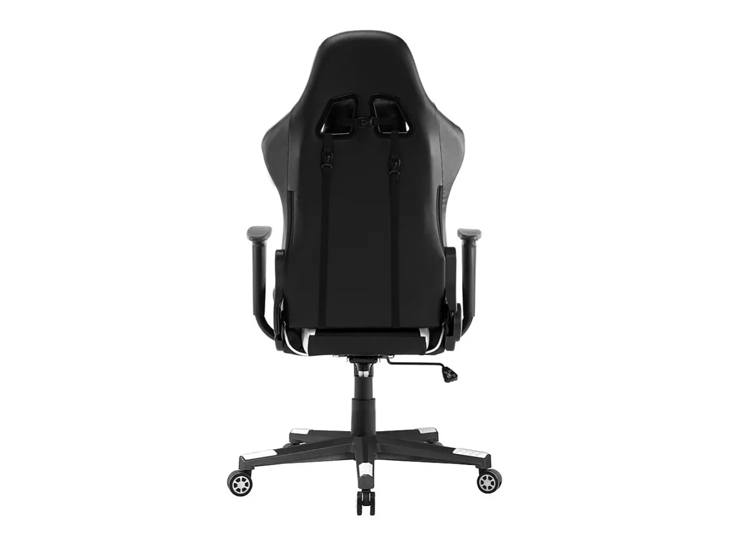 Cadeira gaming com altura ajustável - pele sintética - preto e branco - LINE