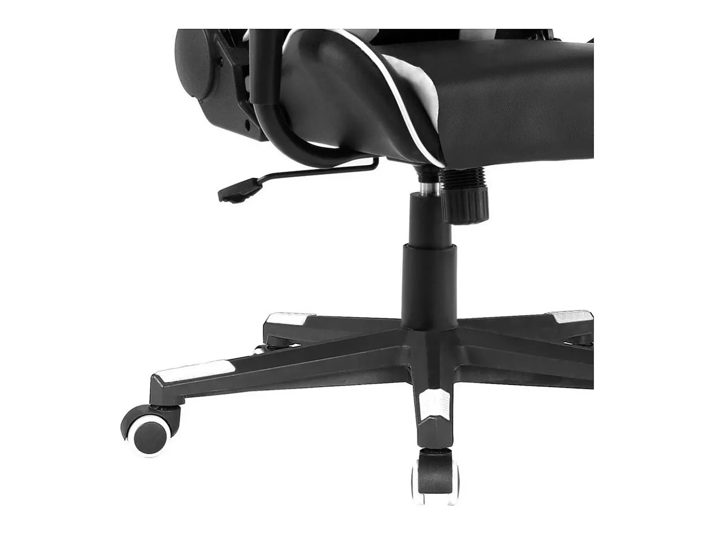 Cadeira gaming com altura ajustável - pele sintética - preto e branco - LINE