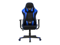 Cadeira gaming com altura ajustável - pele sintética - preta e azul - LINE