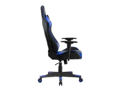 Cadeira gaming com altura ajustável - pele sintética - preta e azul - LINE