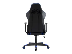 Cadeira gaming com altura ajustável - pele sintética - preta e azul - LINE