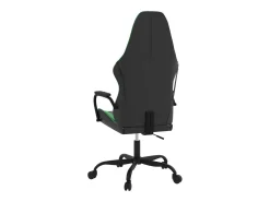 Cadeira gaming couro artificial preto e verde