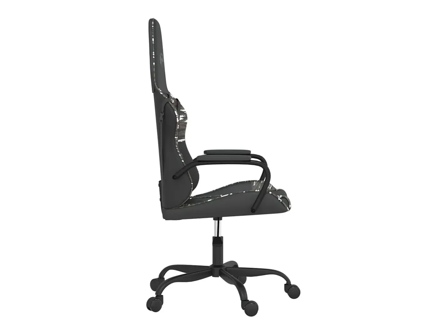 Cadeira gaming couro artificial preto e camuflado