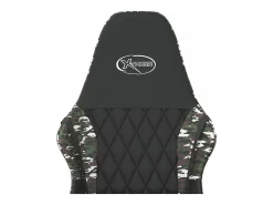 Cadeira gaming couro artificial preto e camuflado