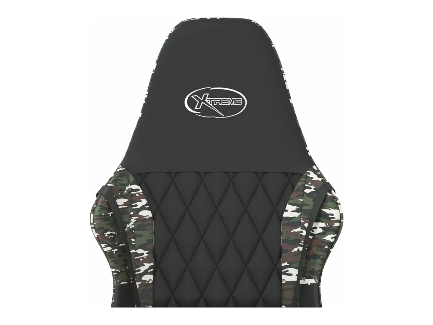 Cadeira gaming couro artificial preto e camuflado