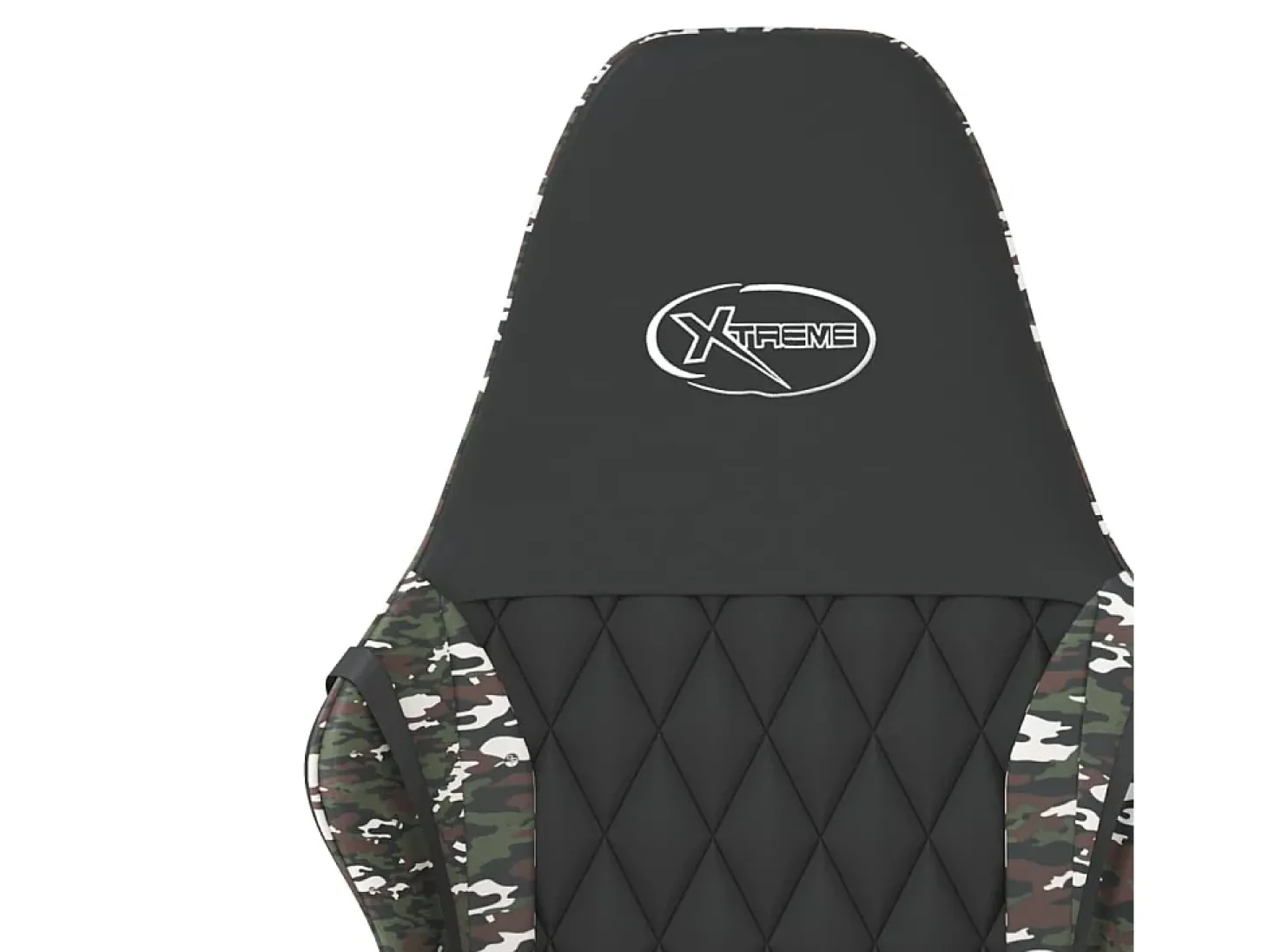 Cadeira gaming couro artificial preto e camuflado