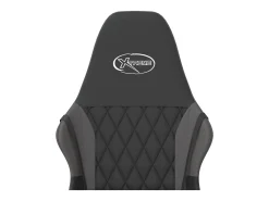 Cadeira gaming couro artificial preto e cinzento