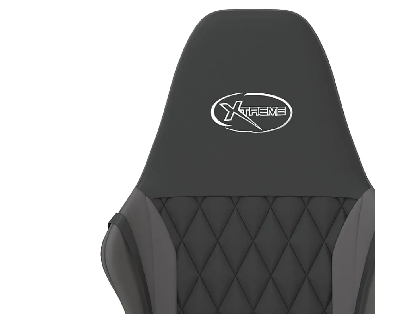 Cadeira gaming couro artificial preto e cinzento