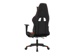 Cadeira gaming massagem + apoio pés couro artif. preto/vermelho