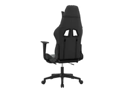 Cadeira gaming massagens apoio pés couro artif preto/camuflagem