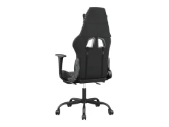 Cadeira gaming massagens apoio pés couro artif preto/camuflagem