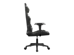 Cadeira gaming massagens couro artificial preto e camuflagem