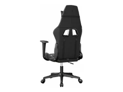 Cadeira gaming massagens couro artificial preto e camuflagem