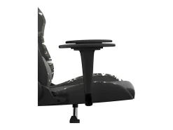 Cadeira gaming massagens couro artificial preto e camuflagem
