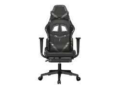 Cadeira gaming massagens apoio pés couro artif preto/camuflagem