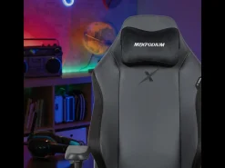 Cadeira Gaming Premium – com função de massagem, suporta até 170 kg – Heavy SMI, Preta