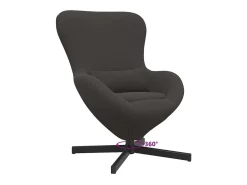 Cadeira ovo Cinza Escuro 63 x 73 x 90 cm tecido